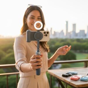 ShiftCam SnapGrip Creator Kit Mobile Grip SnapLight,SnapPod & Carry Pouch Blue